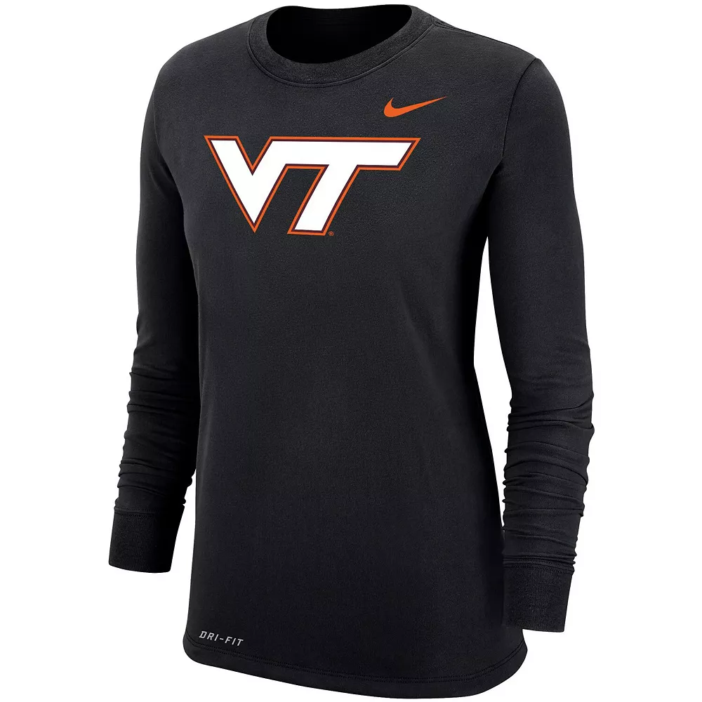 Women's Nike Black Virginia Tech Hokies Logo Performance Long Sleeve T-Shirt 3 Women's Nike Black Virginia Tech Hokies Logo Performance Long Sleeve T-Shirt - Image 3
