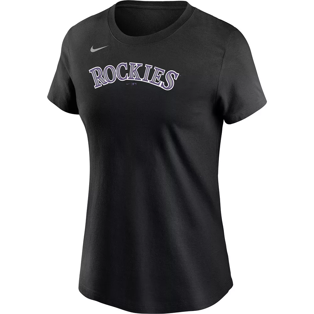 Women's Nike Charlie Blackmon Black Colorado Rockies Name & Number T-Shirt 3 Women's Nike Charlie Blackmon Black Colorado Rockies Name & Number T-Shirt - Image 3