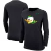 Women's Nike Black Oregon Ducks Logo Performance Long Sleeve T-Shirt