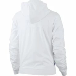 Women's Nike White Paris Saint-Germain Logo Windrunner Raglan Full-Zip Hoodie -Nike Clothing store 5051002 ALT3