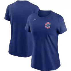 Women's Nike Royal Chicago Cubs Wordmark T-Shirt