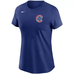 Women's Nike Royal Chicago Cubs Wordmark T-Shirt -Nike Clothing store 5071628 ALT2