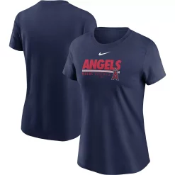Women's Nike Navy Los Angeles Angels Baseball T-Shirt