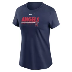 Women's Nike Navy Los Angeles Angels Baseball T-Shirt -Nike Clothing store 5084741 ALT2
