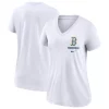 Women's Nike White Boston Red Sox 2021 City Connect Tri-Blend V-Neck T-Shirt