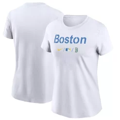 Women's Nike White Boston Red Sox 2021 City Connect Wordmark T-Shirt