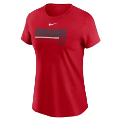 Women's Nike Red Cleveland Indians Baseball T-Shirt -Nike Clothing store 5101565 ALT2