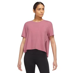 Women's Nike Yoga Dri-FIT Top -Nike Clothing store 5159834 Desert Berry