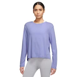 Women's Nike Yoga Dri-FIT Long-Sleeve Top -Nike Clothing store 5160205 Light Thistle