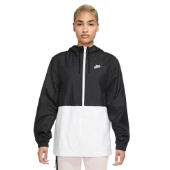Women's Nike Essential Repel Woven Jacket -Nike Clothing store 5163951 Black White