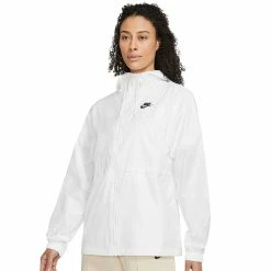Women's Nike Essential Repel Woven Jacket -Nike Clothing store 5163951 White