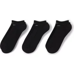 Women's Nike 3-Pack Everyday Cushioned No-Show Socks -Nike Clothing store 5192495 Black
