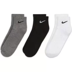 Women's Nike 3-Pack Everyday Cushioned Ankle Socks -Nike Clothing store 5192498 Neutral Mix