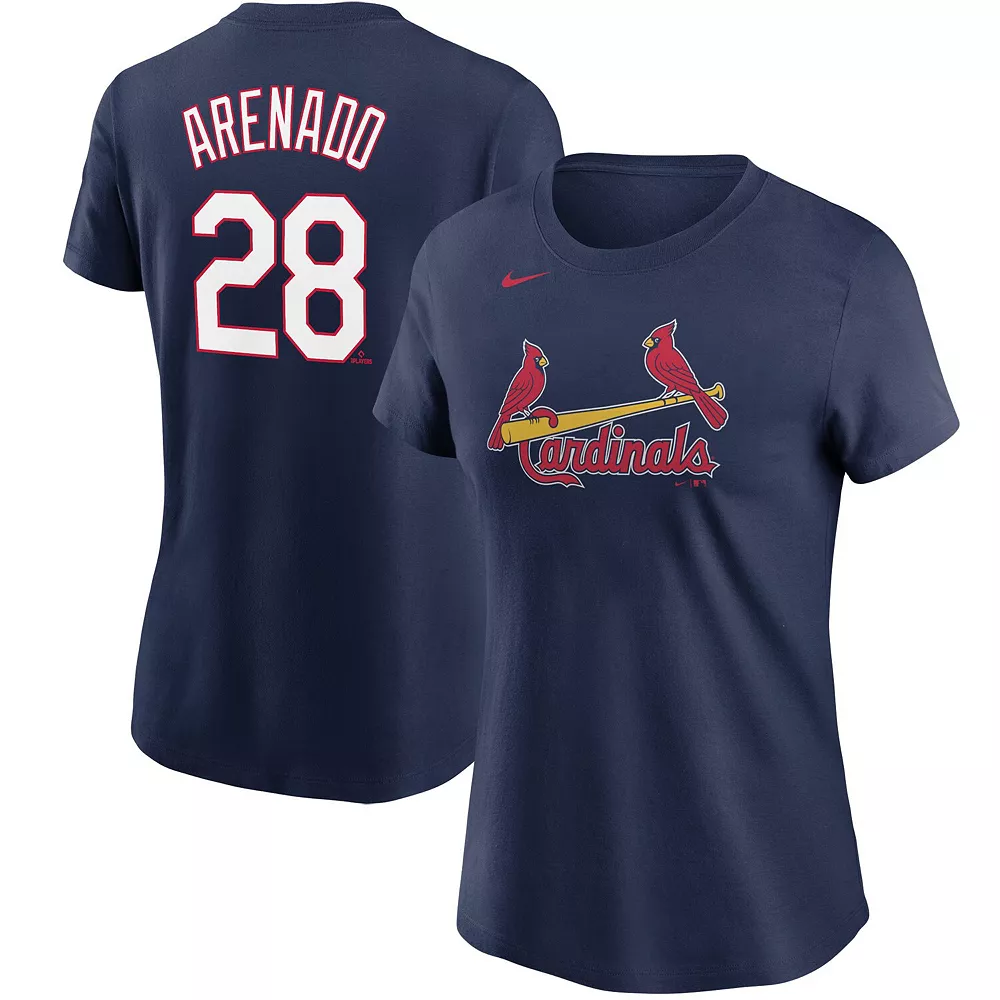 Women's Nike Nolan Arenado Navy St. Louis Cardinals Name & Number T-Shirt 1 Women's Nike Nolan Arenado Navy St. Louis Cardinals Name & Number T-Shirt