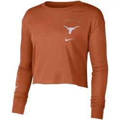 Women's Nike Texas Orange Texas Longhorns 2-Hit Cropped Long Sleeve T-Shirt -Nike Clothing store 5248815 ALT2