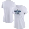 Women's Nike Derek Jeter White New York Yankees 2020 MLB Hall of Fame Inductee Captain T-Shirt