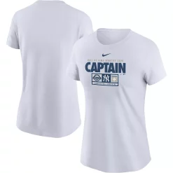 Women's Nike Derek Jeter White New York Yankees 2020 MLB Hall of Fame Inductee Captain T-Shirt