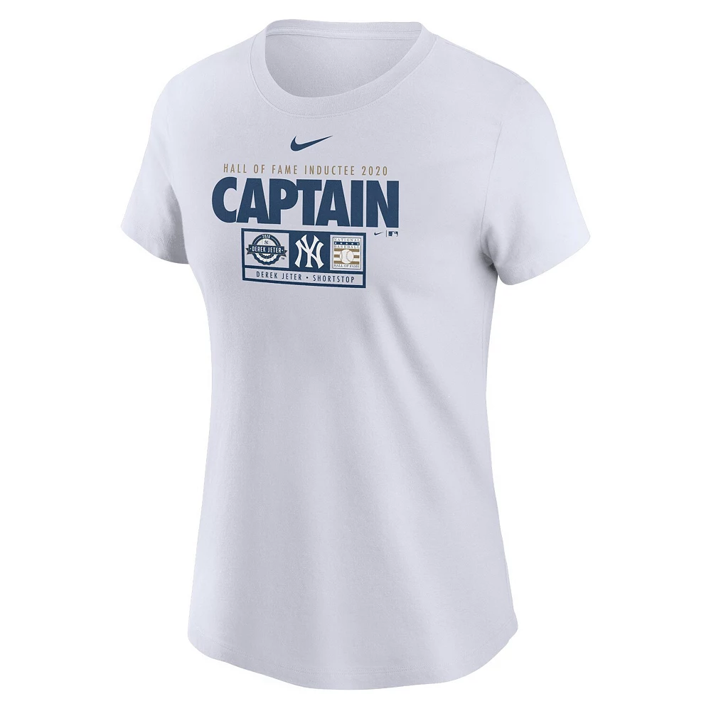 Women's Nike Derek Jeter White New York Yankees 2020 MLB Hall of Fame Inductee Captain T-Shirt 3 Women's Nike Derek Jeter White New York Yankees 2020 MLB Hall of Fame Inductee Captain T-Shirt - Image 3
