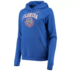 Women's Nike Royal Florida Gators Varsity Fleece Tri-Blend Raglan Pullover Hoodie -Nike Clothing store 5250684 ALT2