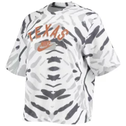 Women's Nike White Texas Longhorns Festival Tie-Dye Boxy T-Shirt -Nike Clothing store 5250774 ALT2