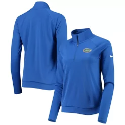 Women's Nike Royal Florida Gators Pacer Raglan Performance Quarter-Zip Jacket
