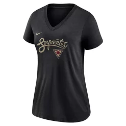 Women's Nike Black Arizona Diamondbacks 2021 City Connect Tri-Blend V-Neck T-Shirt -Nike Clothing store 5251783 ALT2