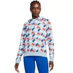 Women's Nike Sportswear Essentials Printed Hoodie 14 Women's Nike Sportswear Essentials Printed Hoodie -Nike Clothing store 5267092 Border Blue
