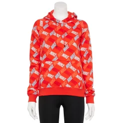 Women's Nike Sportswear Essentials Printed Hoodie 15 Women's Nike Sportswear Essentials Printed Hoodie -Nike Clothing store 5267092 Habanero Red