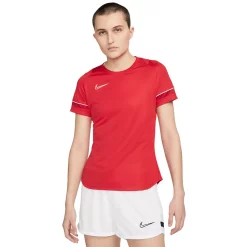 Women's Nike Dri-FIT Academy Soccer Top -Nike Clothing store 5291354 University Red White