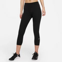 Plus Size Nike One Midrise Crop Leggings -Nike Clothing store 5296188 Black White