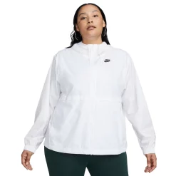 Plus Size Nike Essential Repel Woven Jacket -Nike Clothing store 5344589 White Black