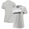 Women's Nike Heathered Gray USA Basketball Performance T-Shirt
