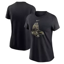 Women's Nike Black Boston Red Sox Alternative Logo T-Shirt