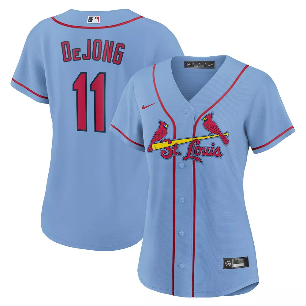 Women's Nike Paul DeJong Light Blue St. Louis Cardinals Alternate Replica Player Jersey 1 Women's Nike Paul DeJong Light Blue St. Louis Cardinals Alternate Replica Player Jersey
