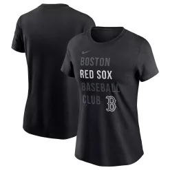 Women's Nike Black Boston Red Sox Baseball Club T-Shirt