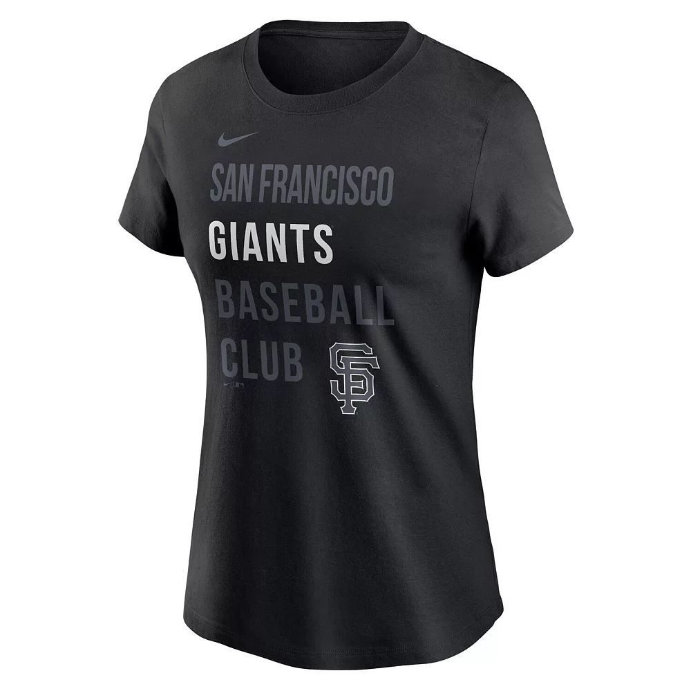 Women's Nike Black San Francisco Giants Baseball Club T-Shirt 2 Women's Nike Black San Francisco Giants Baseball Club T-Shirt - Image 2