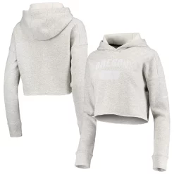 Women's Nike Heathered Gray Oregon Ducks Story Cropped Pullover Hoodie
