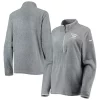 Women's Nike Gray Michigan State Spartans Teddy Bear Fleece Half-Zip Jacket