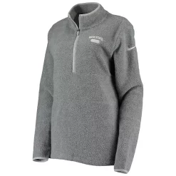 Women's Nike Gray Ohio State Buckeyes Teddy Bear Fleece Half-Zip Jacket -Nike Clothing store 5376758 ALT2