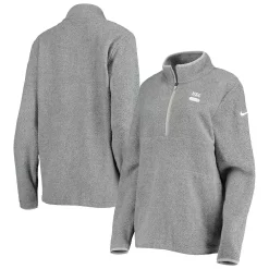 Women's Nike Gray USC Trojans Teddy Bear Fleece Half-Zip Jacket