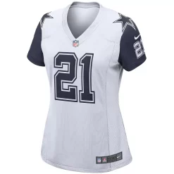 Women's Nike Ezekiel Elliott White Dallas Cowboys Alternate Game Jersey -Nike Clothing store 5379172 ALT2