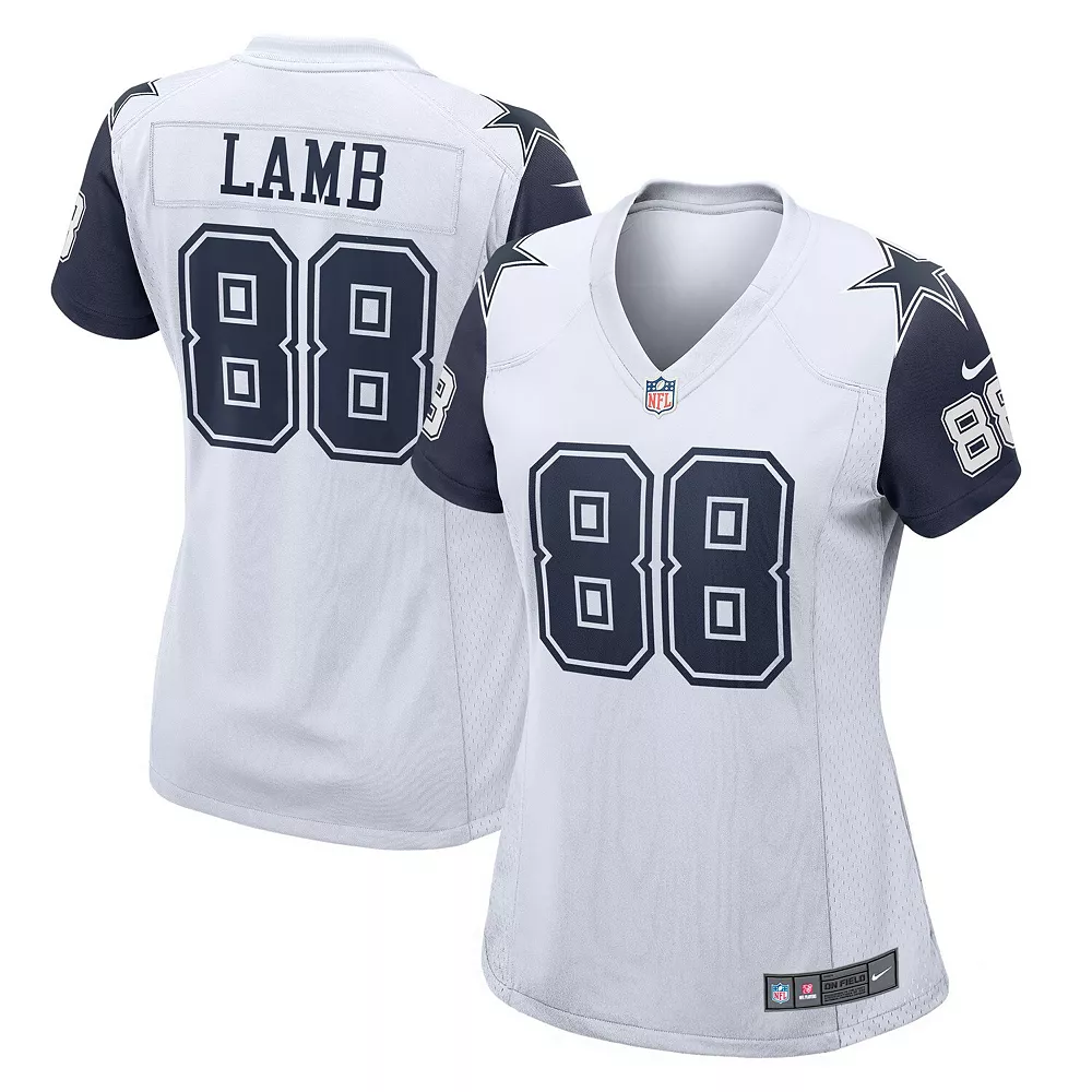 Women's Nike CeeDee Lamb White Dallas Cowboys 2nd Alternate Game Jersey 2 Women's Nike CeeDee Lamb White Dallas Cowboys 2nd Alternate Game Jersey - Image 2