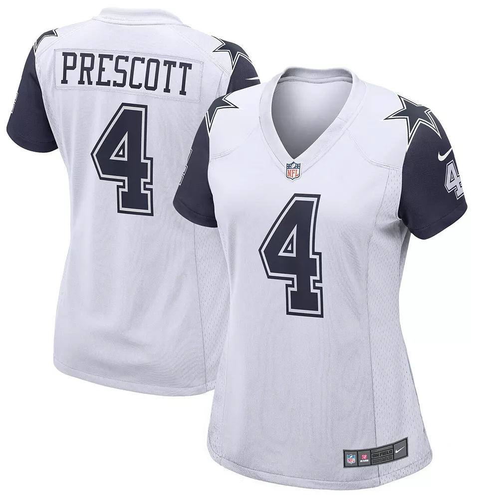 Women's Nike Dak Prescott White Dallas Cowboys Alternate Game Jersey 2 Women's Nike Dak Prescott White Dallas Cowboys Alternate Game Jersey - Image 2