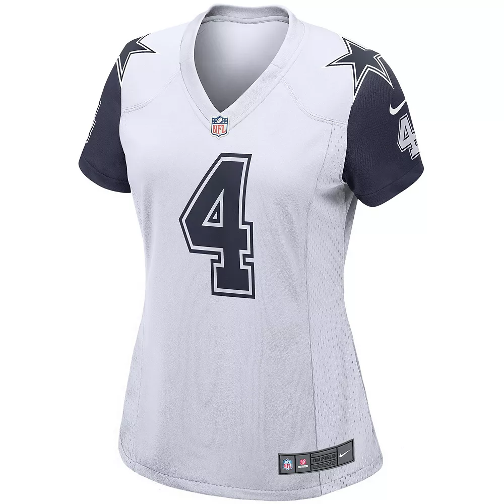 Women's Nike Dak Prescott White Dallas Cowboys Alternate Game Jersey 3 Women's Nike Dak Prescott White Dallas Cowboys Alternate Game Jersey - Image 3