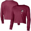 Women's Nike Garnet Florida State Seminoles 2-Hit Cropped Long Sleeve T-Shirt