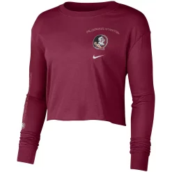 Women's Nike Garnet Florida State Seminoles 2-Hit Cropped Long Sleeve T-Shirt 5 Women's Nike Garnet Florida State Seminoles 2-Hit Cropped Long Sleeve T-Shirt -Nike Clothing store 5385787 ALT2