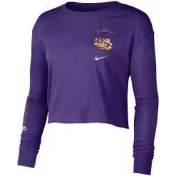 Women's Nike Purple LSU Tigers 2-Hit Cropped Long Sleeve T-Shirt 5 Women's Nike Purple LSU Tigers 2-Hit Cropped Long Sleeve T-Shirt -Nike Clothing store 5385938 ALT2