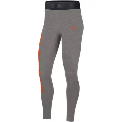 Women's Nike Heathered Charcoal Clemson Tigers High-Waisted Tri-Blend Leggings -Nike Clothing store 5387383 ALT2