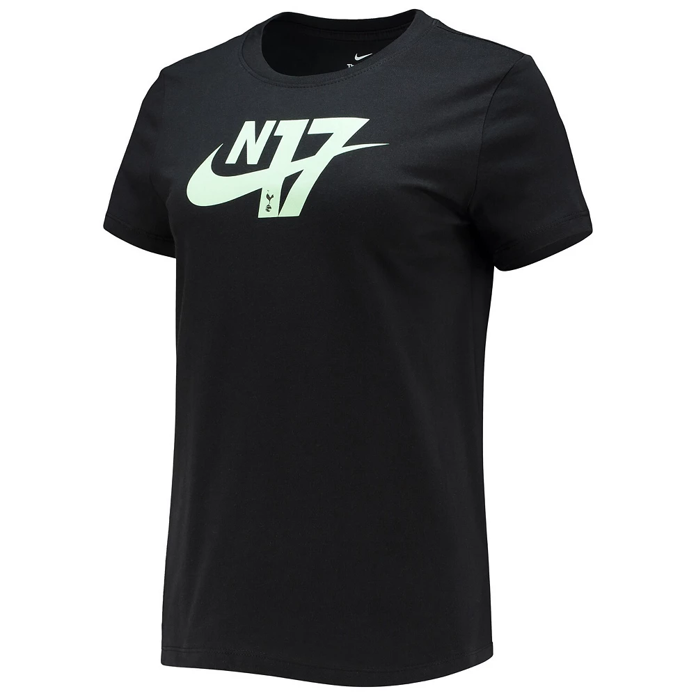 Women's Nike Black Tottenham Hotspur Voice T-Shirt 3 Women's Nike Black Tottenham Hotspur Voice T-Shirt - Image 3