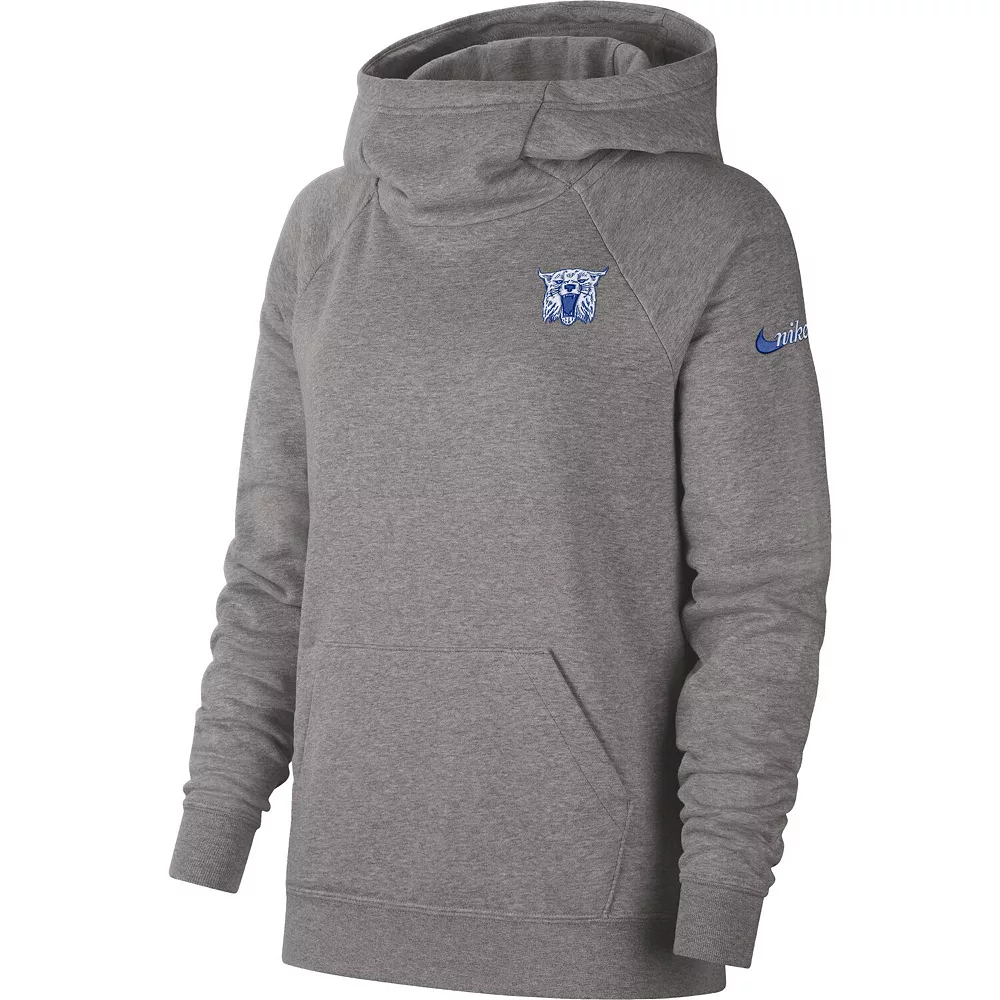 Women's Nike Heathered Gray Kentucky Wildcats Vault Vintage Funnel Neck Raglan Pullover Hoodie 3 Women's Nike Heathered Gray Kentucky Wildcats Vault Vintage Funnel Neck Raglan Pullover Hoodie - Image 3